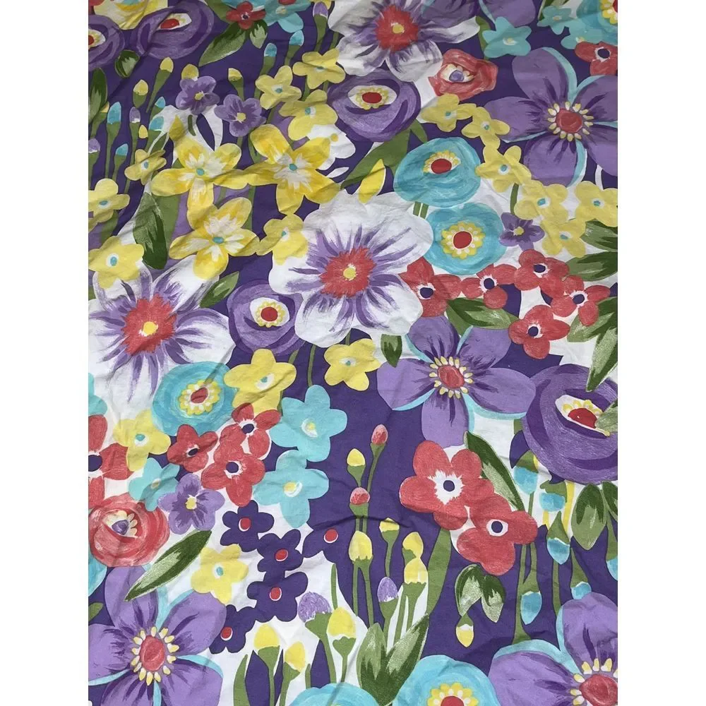 Pottery Barn Kids Poppy Duvet Cover Full / Queen Purple Multi Floral Tie Closure